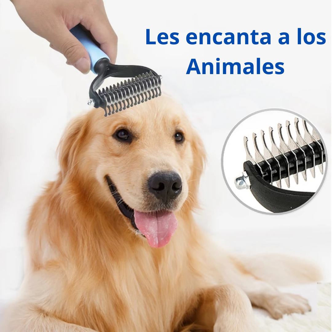 Pelos de tus Animales por todos lados, Tu solución. Cepillo de mascota. Seguro, cómodo, fácil de usar.